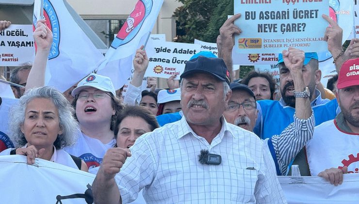 Asgari ücrete zam için eylem yaptılar